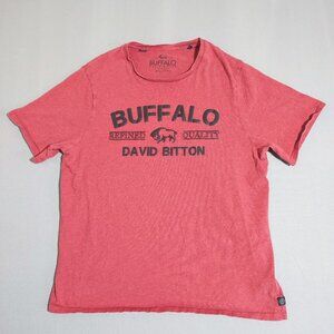 Buffalo David Bitton T-shirt men's size XXL Salmon Pink short sleeve  cotton